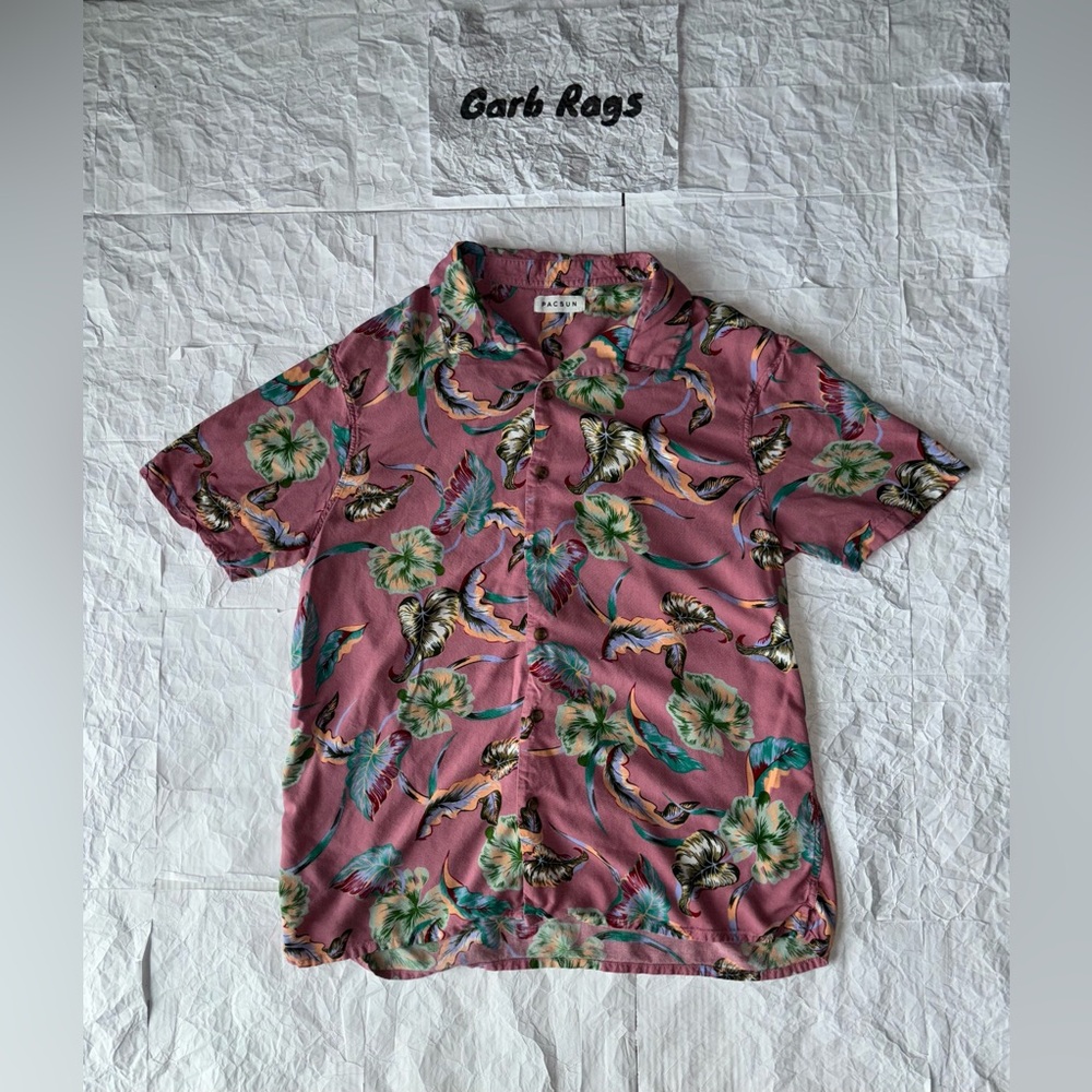 PacSun Floral Aloha Shirt - Men's Large L Collared Shortsleeve Buttondown Collar